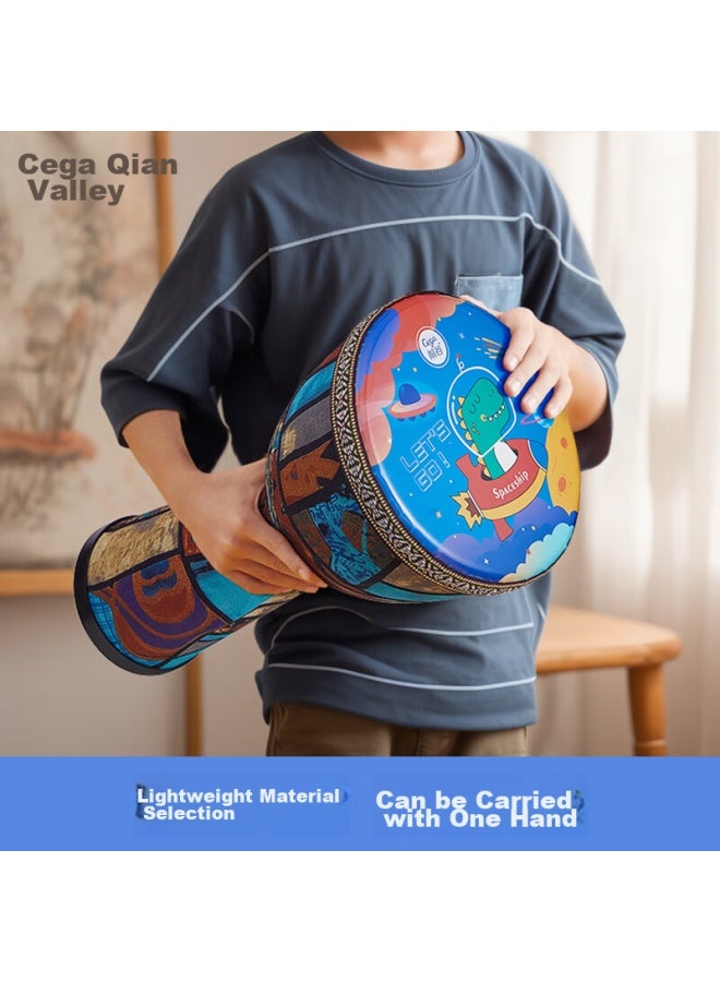 Cega African Drum, Children's Large 8 Lightweight Hand Drum, Kindergarten Student Beginner Percussion Instrument, Children's Holiday Gift - Image 4