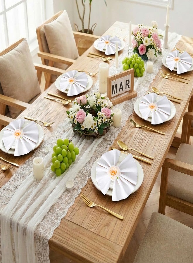 APTWOW Spring Flower Napkin Rings Set of 6 - Light Gold Floral Napkin Holder, Easter Napkin Rings for Wedding Birthday Party Banquet Spring Table Decor - Image 5