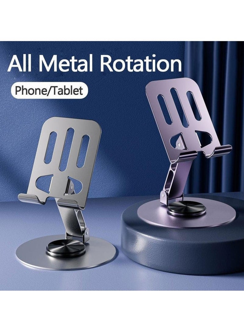 ترينفي حامل جوال 360 درجة - حامل هاتف قابل للتعديل للمكتب | قاعدة معدنية مانعة للانزلاق، قابلة للطي والحمل، تدور 360 درجة بنقرة واحدة، متعددة الزوايا | حامل آيفون للمكتب، حامل هاتف (ألوان متنوعة) - Image 3
