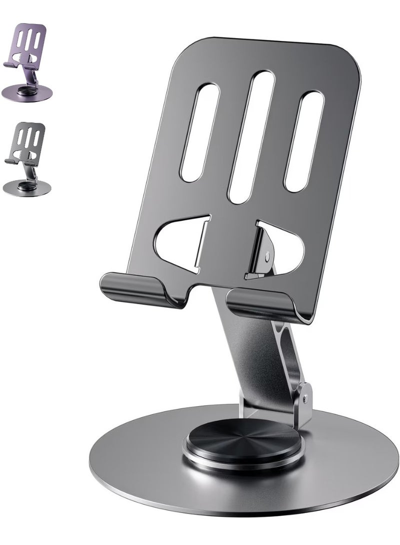 ترينفي حامل جوال 360 درجة - حامل هاتف قابل للتعديل للمكتب | قاعدة معدنية مانعة للانزلاق، قابلة للطي والحمل، تدور 360 درجة بنقرة واحدة، متعددة الزوايا | حامل آيفون للمكتب، حامل هاتف (ألوان متنوعة) - Image 1