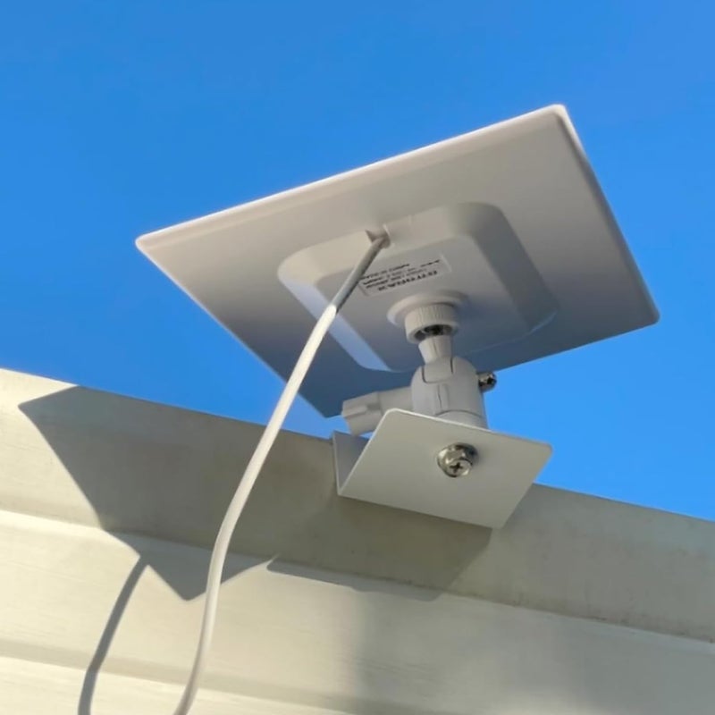 Tonton Gutter Mount for Solar Panel and Outdoor Security Camera Compatible with Ring, Arlo, Eufy, Wyze, Reolink, Google Nest, Blink, Standard 1/4"-20 Mount, Up & Down Version Universal Bracket (White) - Image 2