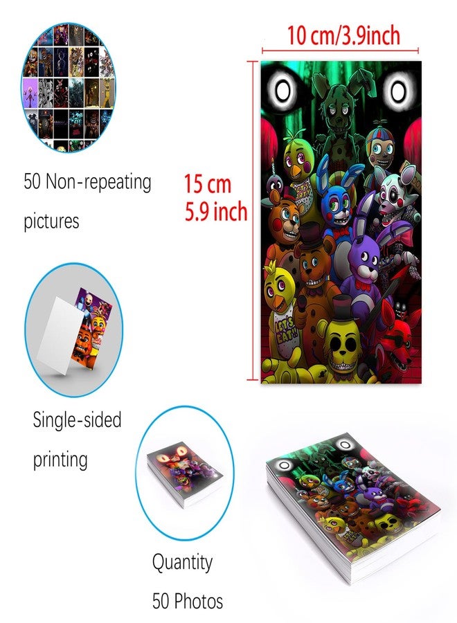 Pounchi Horror Game Poster Wall Collage Set (50 Pcs 4 x 6 Inch with Glue Dots) Cartoon Gaming HD Aesthetic Posters Prints Artworks for Room Bedroom Club Wall Art Decor for Teens Kids - Image 2