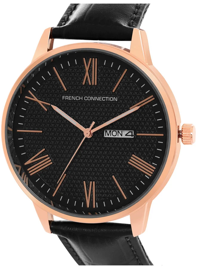 فرنش كونكشن French Connection Men's Analog Watch Black Strap - FCL25-B