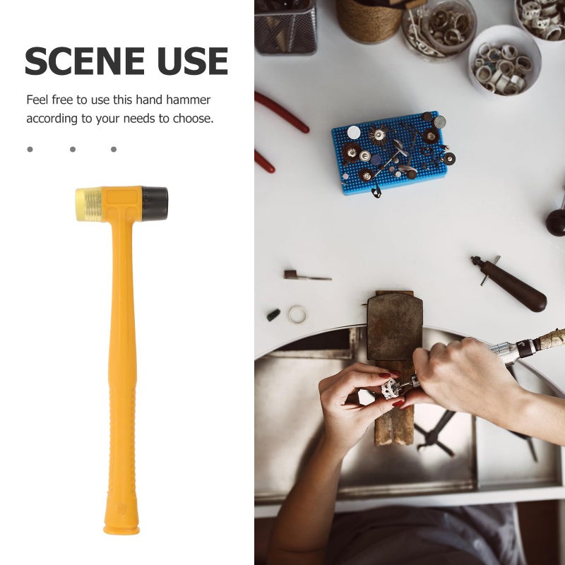 Detachable Double Head Installation Hammer With Yellow Plastic Handle For Carpentry - Image 4