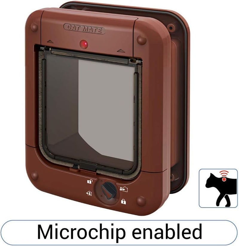 Cat Mate Microchip activated Cat Flap | for up to 30 Cats, Brown - Image 2