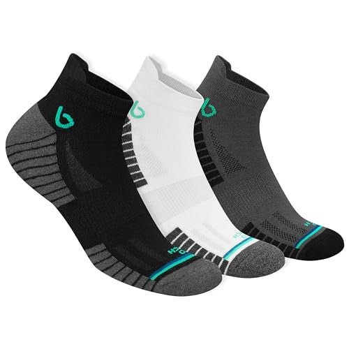 BAMBOS Bamboo Cotton Bamboo Ankle Length Socks For Men Anti-Microbial Ultra Soft Padded Ankle Socks, Pack Of 3 Multicoloured - Image 1