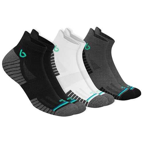 BAMBOS Bamboo Cotton Bamboo Ankle Length Socks For Men Anti-Microbial Ultra Soft Padded Ankle Socks, Pack Of 3 Multicoloured - Image 3