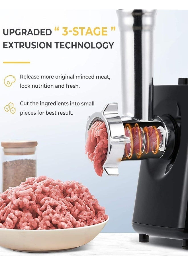 آر إيه أف مفرمة اللحم ، [2000 واط كحد أقصى] الاشياء السجق الثقيلة الكهربائية مع شفرات من الفولاذ المقاوم للصدأ و 2 لوحات طحن ، أنبوب السجق وكيب كيت ، وظيفة عكسية ، للاستخدام التجاري والمنزلي ، ر. 3392 - Image 4