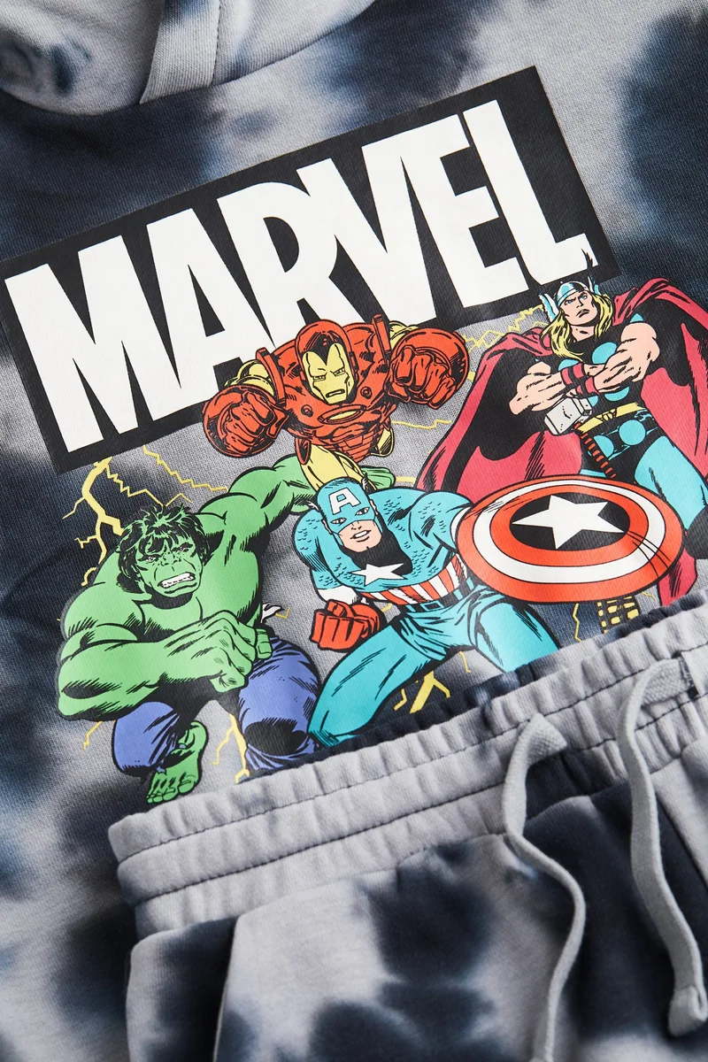 H&M 2-piece printed sweatshirt set