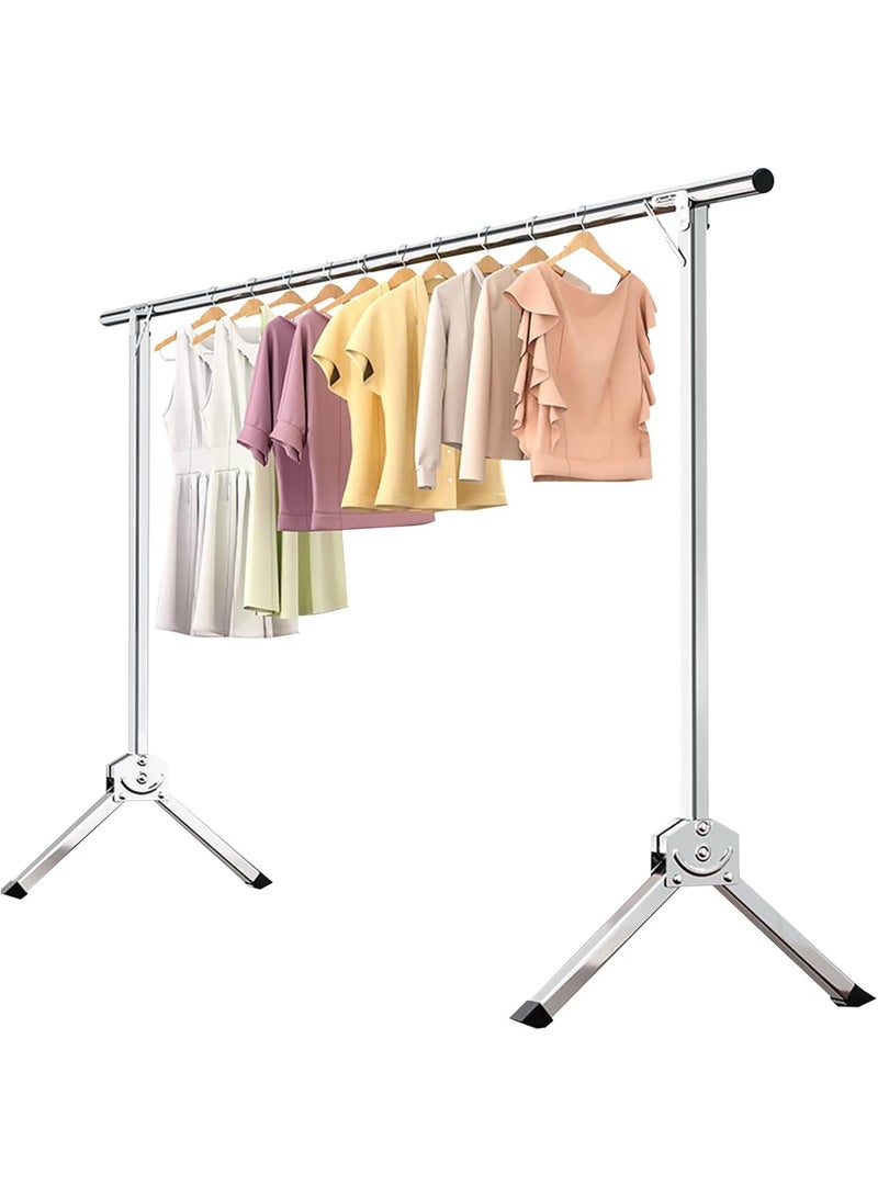 DubaiGallery Compact Foldable Clothes Hanger Rack – Adjustable Height & Stable Tripod Base - Image 1