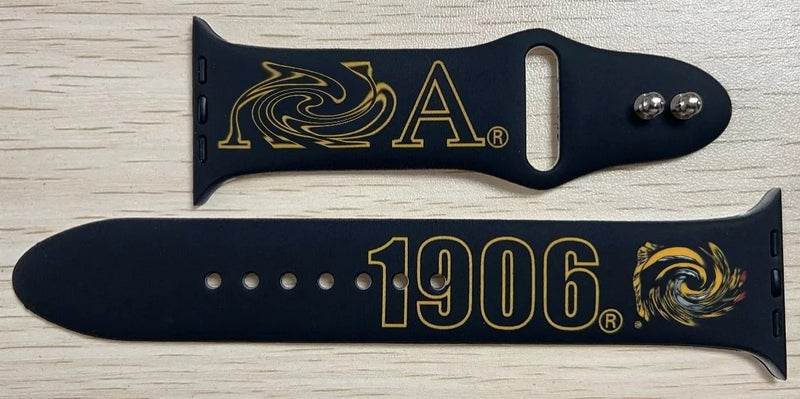 Bluejw Engraved Greek Sorority Fraternity Smart Sports Silicone Watch Band Replacement Strap for Ultra 42mm 44mm 45mm 49mm Watches – Replace the Watch Strap - Image 1