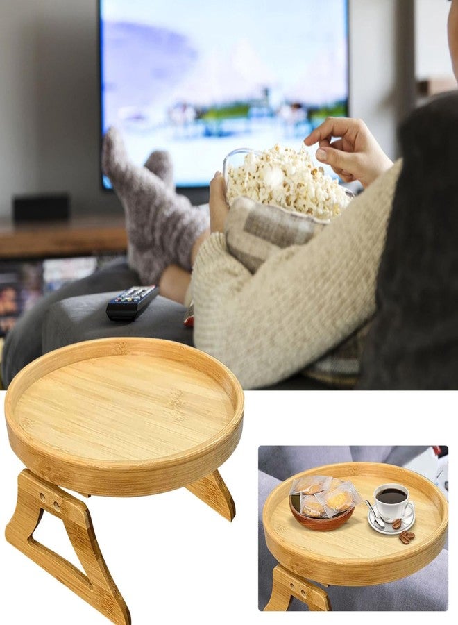 DD-life Sofa Armrest Clip,Clip on Tray Table for Couch Armrest,Foldable Sofa Armrest Clip,Suitable for Drinks/Remote Control/Snacks Holder (Round) - Image 5