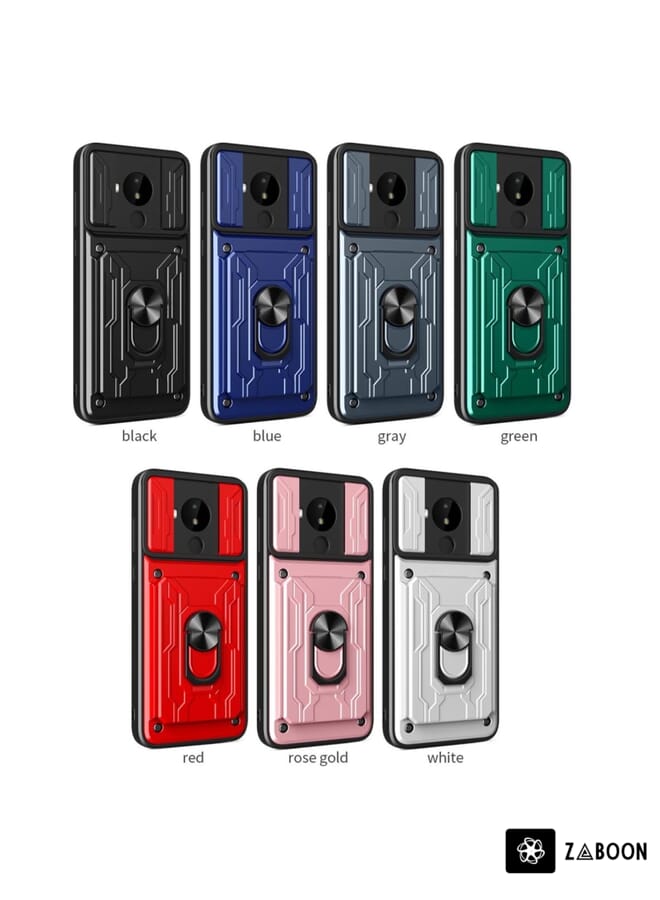 Zaboon غطاء حماية لهاتف نوكيا C30 مع درع كاميرا منزلق وبطاقة - Image 2