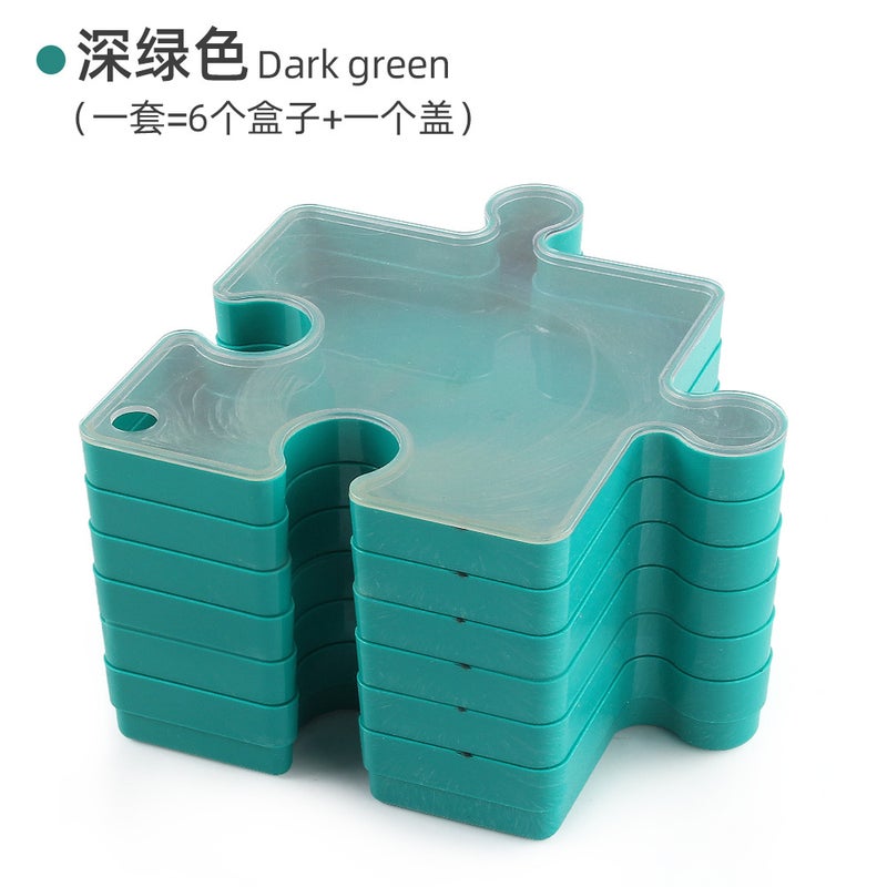 Source Adult Puzzle 1000 Three-Dimensional Puzzle Storage Box Stitching Classification Storage Finishing Toys - Image 1
