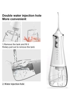 DOSCHER Portable Water Dental Flosser For Teeth Cleaning Dental Oral Irrigator With 4 Modes Scalable 5 Jet Nozzles IPX7 Water Resistance 300ML  - Image 5
