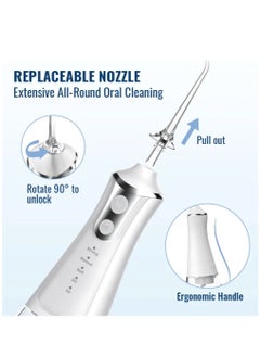 DOSCHER Portable Water Dental Flosser For Teeth Cleaning Dental Oral Irrigator With 4 Modes Scalable 5 Jet Nozzles IPX7 Water Resistance 300ML  - Image 2