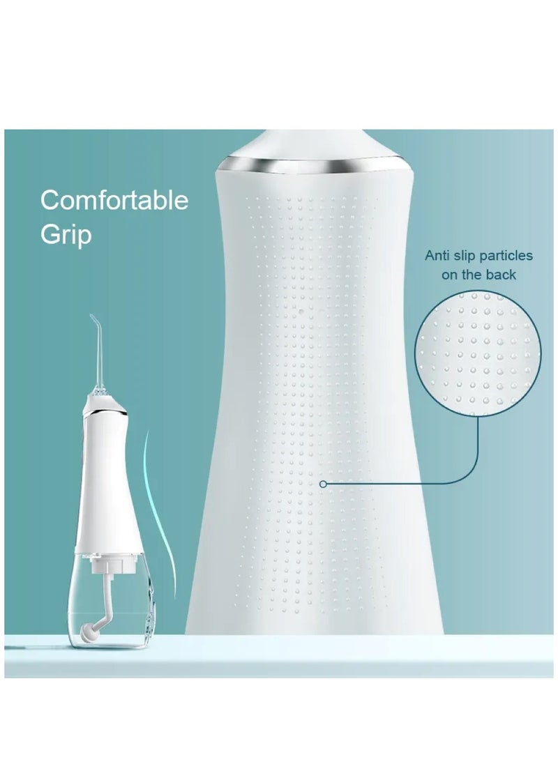 DOSCHER - Portable Water Dental Flosser For Teeth Cleaning Dental Oral Irrigator With 4 Modes Scalable 5 Jet Nozzles IPX7 Water Resistance 300ML - Image 1