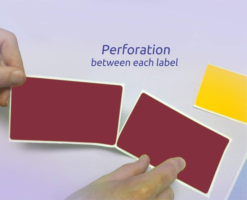 NextDayLabels ملصقات مستطيلة 500 من NextDayLabels (3" × 5") - لفة ملصقات ترميز الألوان - ملصقات نقل للصناديق، ملصقات جرد ملونة للتعبئة، التنظيم، والتخزين (بوردو) - Image 3