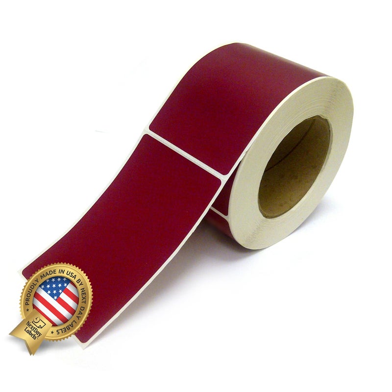 NextDayLabels ملصقات مستطيلة 500 من NextDayLabels (3" × 5") - لفة ملصقات ترميز الألوان - ملصقات نقل للصناديق، ملصقات جرد ملونة للتعبئة، التنظيم، والتخزين (بوردو) - Image 5