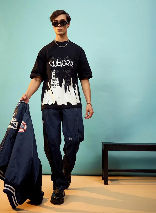 Mascln Sassafras Mascln Sassafras Front Graphic Print Oversized T-Shirt