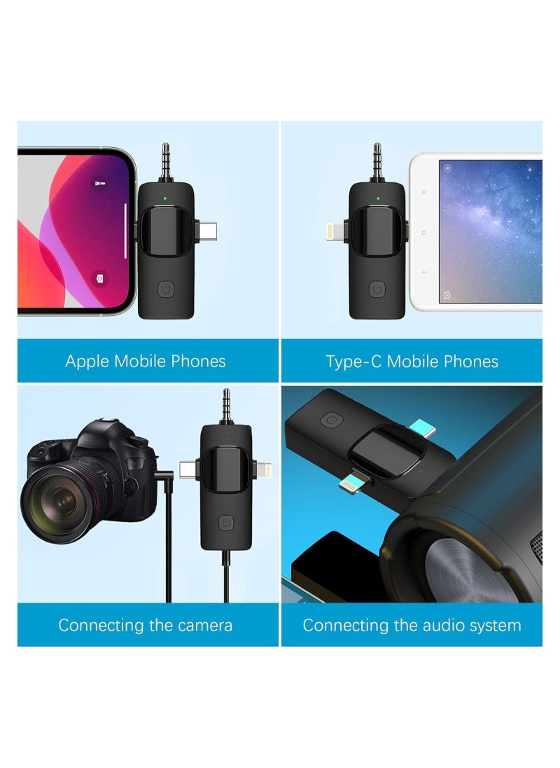 ARNOTEC Dual Wireless Microphone for All Smartphones (Android + iOS) iPhones Laptops Desktops BT Speakers and Cameras Mic for YouTube Videos Reels Podcast Interviews Online Teaching Vlogs (Black)  - Image 4
