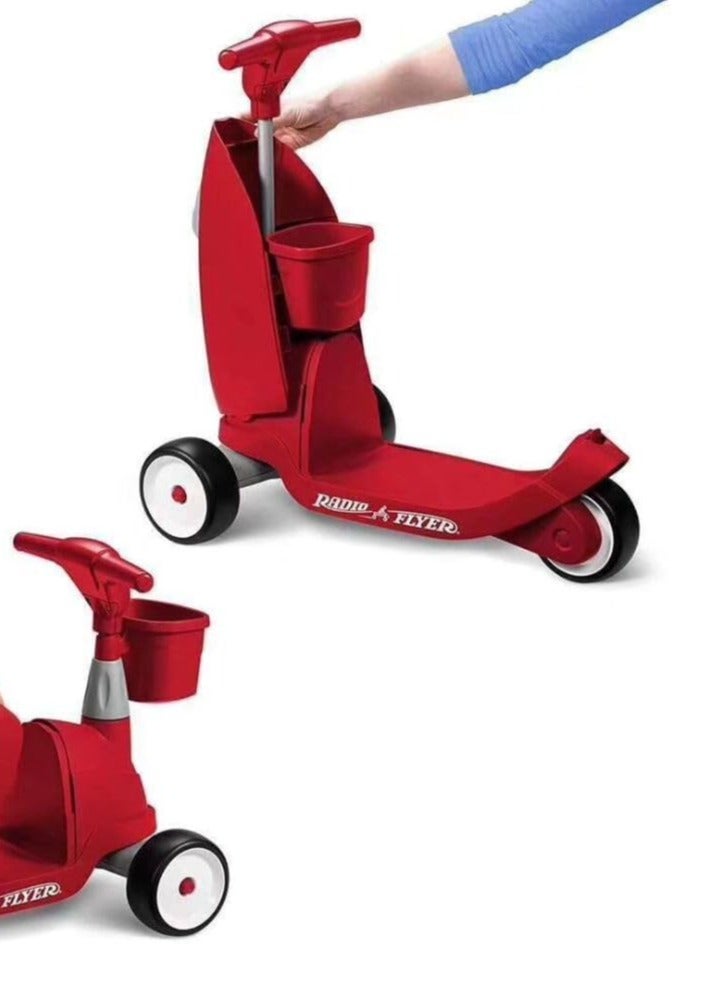 Radio Flyer Ride-On Scooter with Seat for Toddlers, Red - Image 4