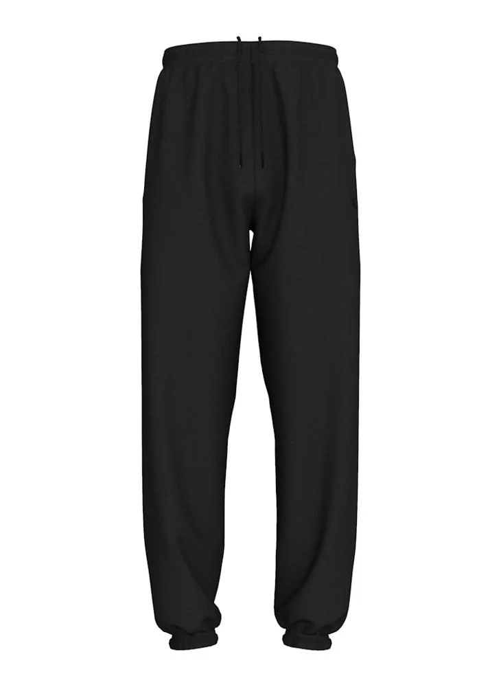 Calvin Klein Jeans Black Relaxed Cotton Terry Joggers for Men | Best Price UAE