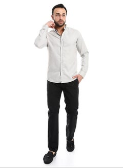 Charcoal Full Front Buttons Closure Men Shirt_Charcoal