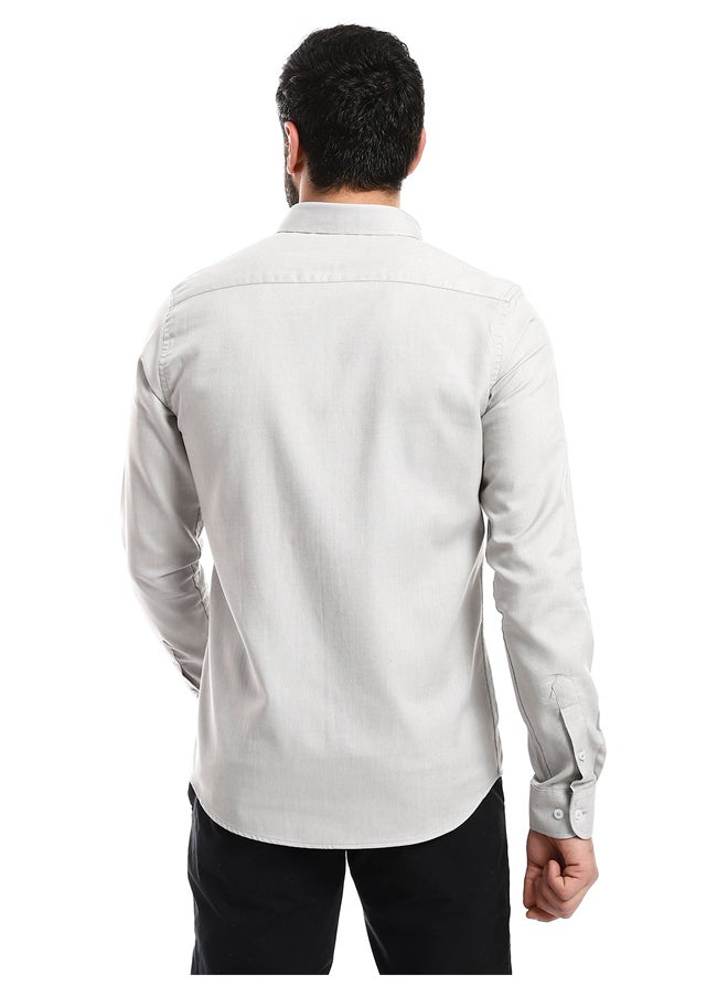 Andora - Charcoal Full Front Buttons Closure Men Shirt_Charcoal - Image 1