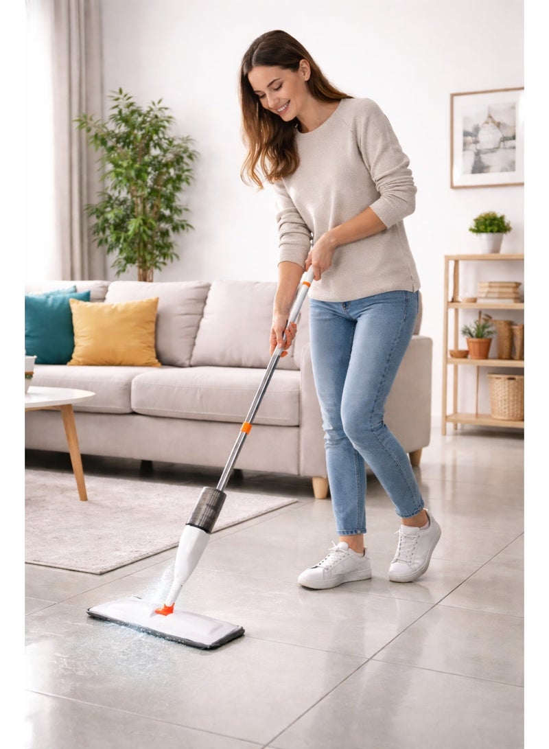 Rakzai Spray Mop with Water Tank, Flat Floor Mop with Fine Mist Spray, Microfiber Cleaning Pad, Refillable Bottle, 360° Rotating Head, Lightweight Floor Cleaner for Home & Office - Image 3