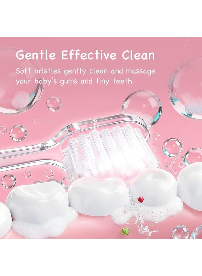 Papablic BabyHandy 2-Stage Sonic Electric Toothbrush for Babies and Toddlers Ages 0-3 Years, Pink - Image 3