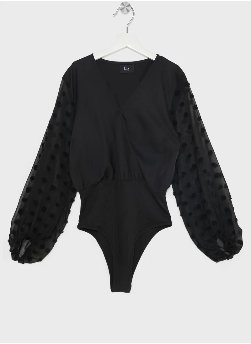 ELLA Sheer Sleeve Top
