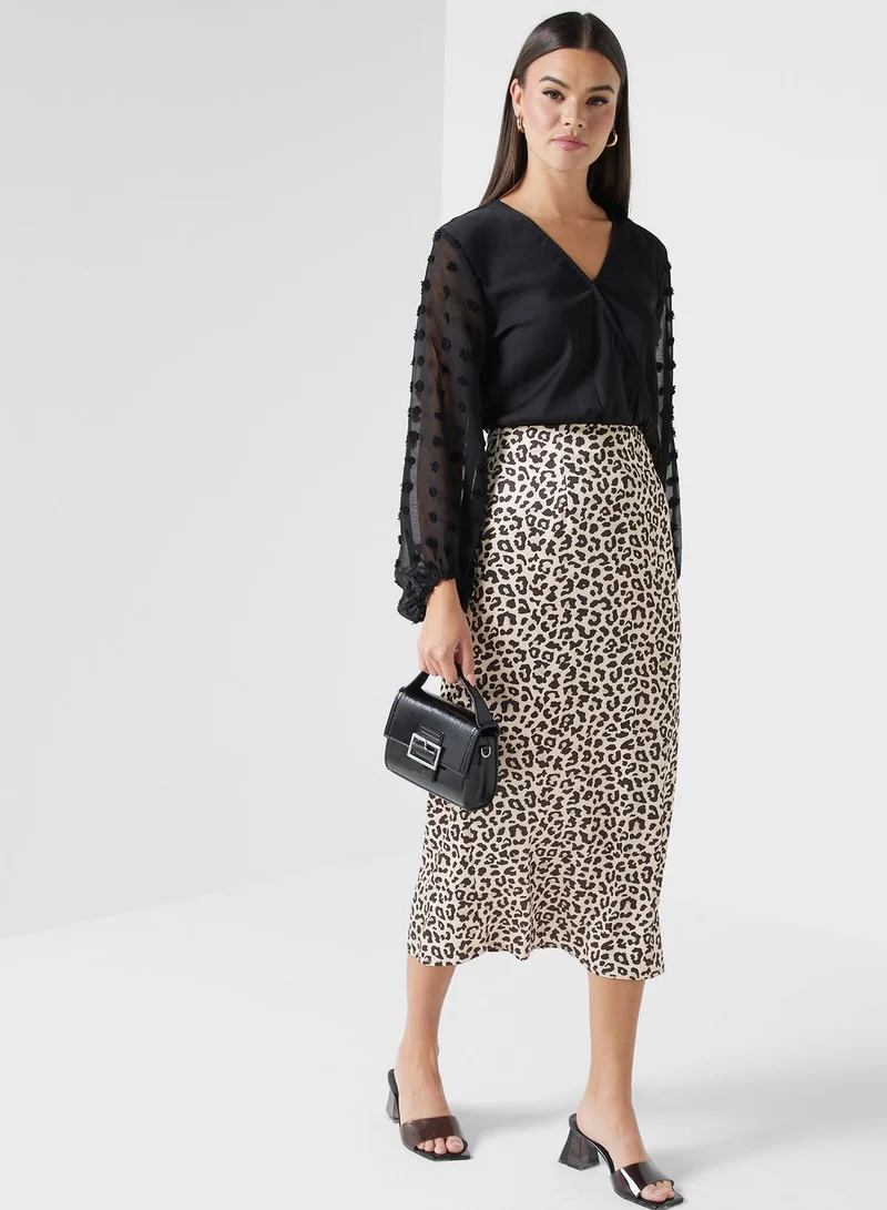 ELLA Sheer Sleeve Top