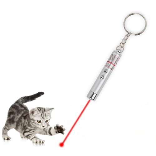 CHUQIANTONG 2-in-1 Cat Pet Toy Red LED Pointer Pen White Flashlight Torch Interactive Training Pen for Cat Dogs - Image 2
