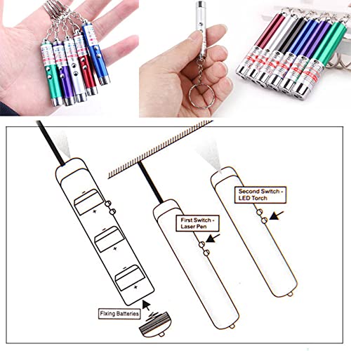 CHUQIANTONG 2-in-1 Cat Pet Toy Red LED Pointer Pen White Flashlight Torch Interactive Training Pen for Cat Dogs - Image 5
