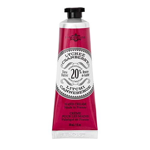 La Chatelaine 20 Shea Butter Hand Cream Travel Size Organic Argan Oil Moisturizing Nourishing Repairing ExtraRich Hand Lotion Made in France Paraben Free 1 oz 30ml Lychee Cranberry - Image 2