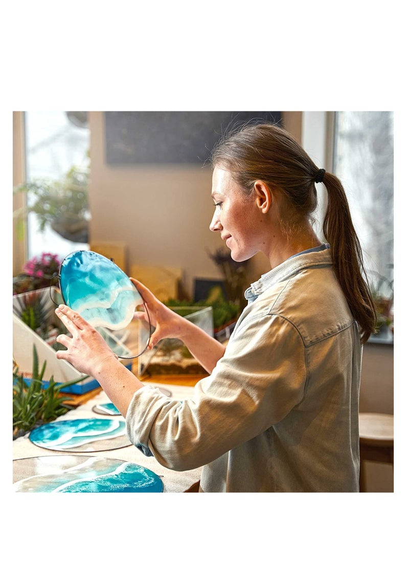Epoxy Resin – 32oz (1kg) High Gloss (16oz Resin + 16oz Hardener) Resin Epoxy Kit, Bubble Free & Crystal Clear, Fast Curing Epoxy Glue for Thin Casting Like Coating, Jewelry, Arts & Crafts
