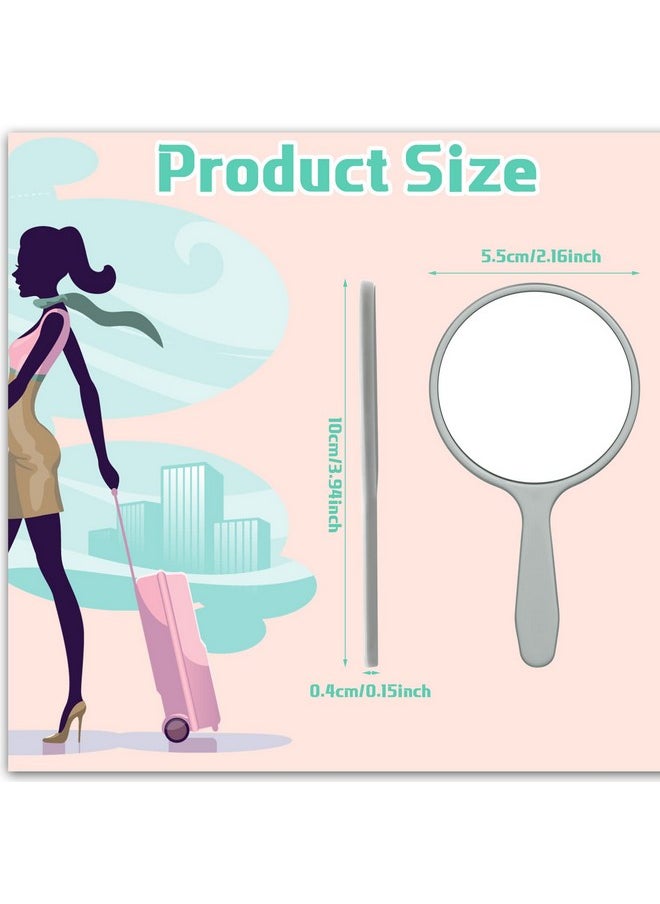 Vinsot 50 Pieces Handheld Mirror Small Hand Mirror With Handle Plastic Travel Makeup Cosmetic Handheld Mirrors Compact Portable Vanity Mirror 3.94 X 2.16 Inch For Women Men Girls Kids Daily Diy Use  - Image 2