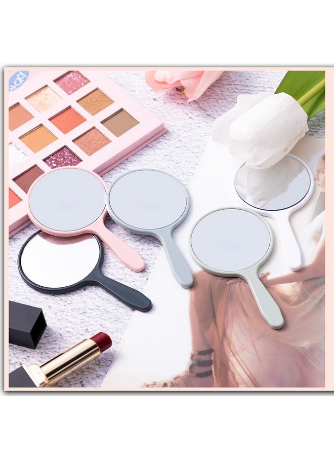 Vinsot 50 Pieces Handheld Mirror Small Hand Mirror With Handle Plastic Travel Makeup Cosmetic Handheld Mirrors Compact Portable Vanity Mirror 3.94 X 2.16 Inch For Women Men Girls Kids Daily Diy Use  - Image 4