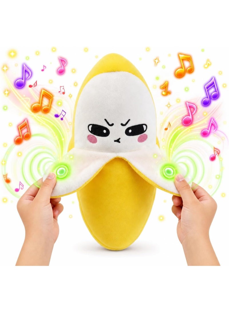 Interactive Banana Plush, Interactive Music Plush Toy with Sounds & Touch Sensors, Musical Sensory Dancing Fruit Plush Interactive Figures for Friends Party Gifts - Image 1