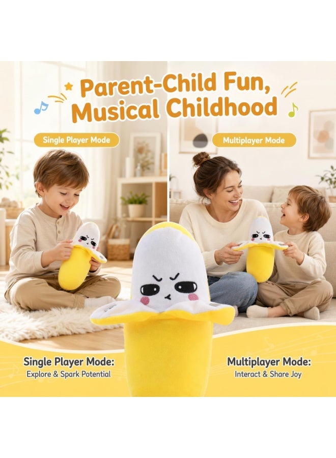 Interactive Banana Plush, Interactive Music Plush Toy with Sounds & Touch Sensors, Musical Sensory Dancing Fruit Plush Interactive Figures for Friends Party Gifts - Image 2