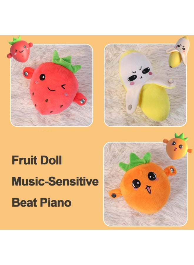 Interactive Banana Plush, Interactive Music Plush Toy with Sounds & Touch Sensors, Musical Sensory Dancing Fruit Plush Interactive Figures for Friends Party Gifts - Image 3