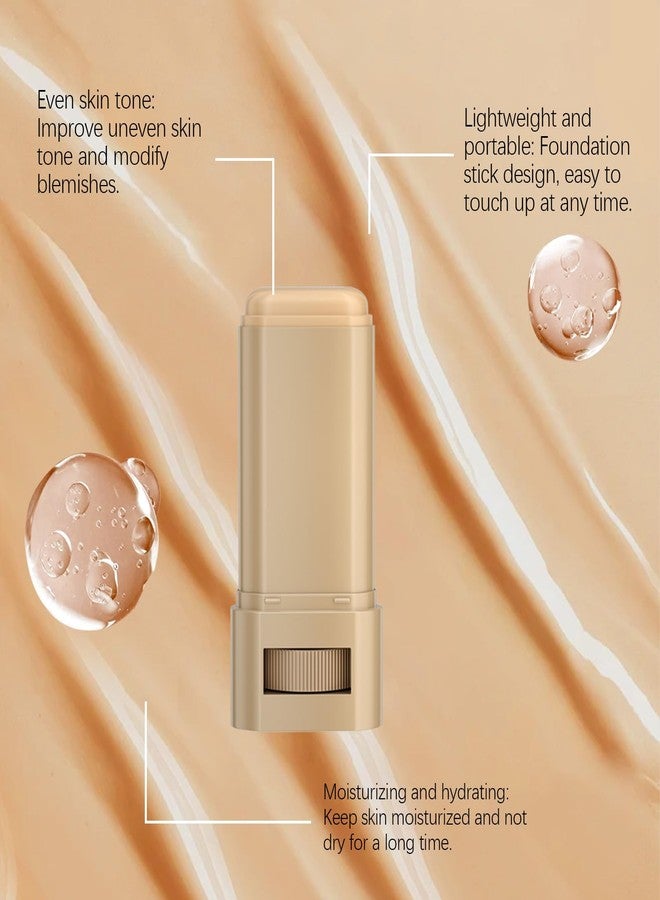 TIMLIFE 2 Pcs Foundation Stick Beauty Balm Serum Boosted Skin Tint, 2025 New Makeup Tint, Portabl Moisturizing Essence Contour Stick Foundation Beauty Balm (#02) - Image 3