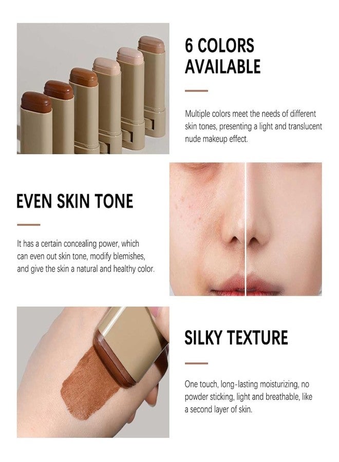 TIMLIFE 2 Pcs Foundation Stick Beauty Balm Serum Boosted Skin Tint, 2025 New Makeup Tint, Portabl Moisturizing Essence Contour Stick Foundation Beauty Balm (#02) - Image 2