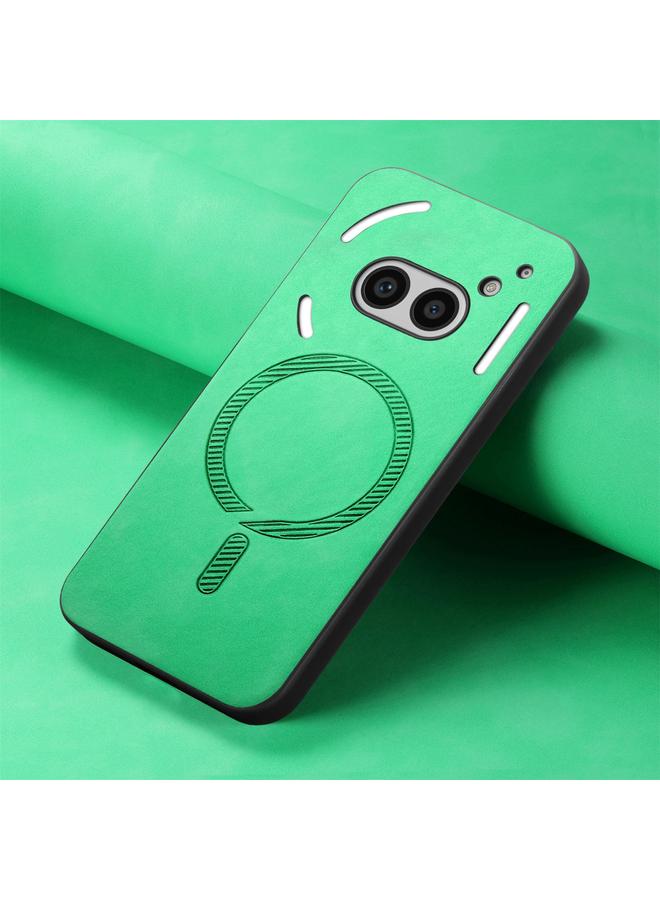اس-توب جراب لهاتف Nothing Phone 2a بلون سادة وغطاء خلفي من مادة البولي يوريثان Magsafe بتصميم كلاسيكي - Image 2