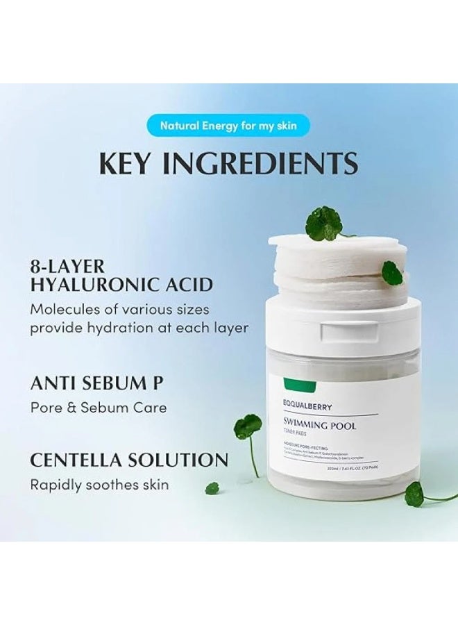 إيكوالبيري وسائد تونر لتقشر و ترطيب البشرة من ايكوال بيري - 70 ورقة | 220 مل - Image 2