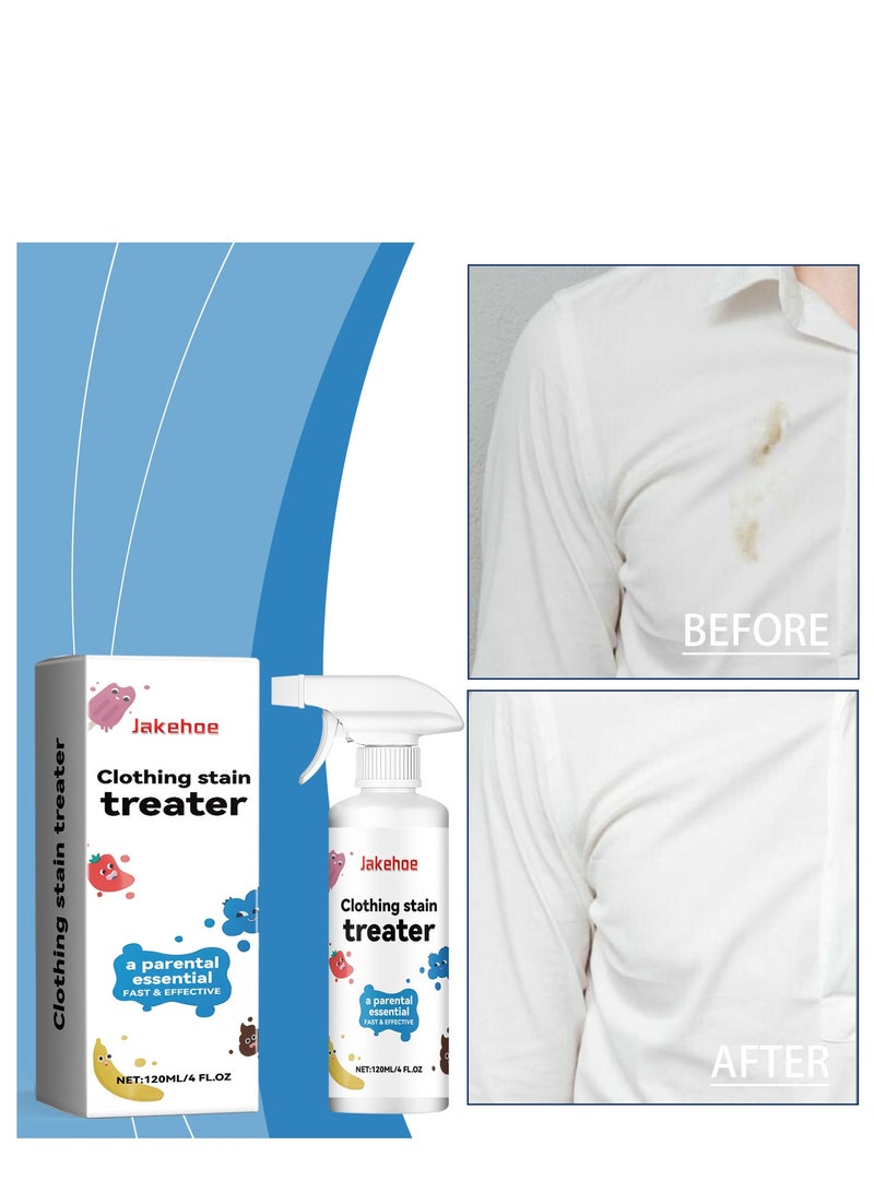 Jakehoe Grease Stain Remover for Clothes, 120ml Portable Fabric Oil Remover, Travel Size Cleaner for Laundry, Ideal for Clothes, Underwear, Carpets, Linens, and Baby Stains - Image 3