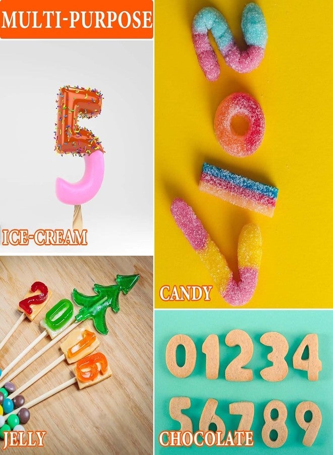 LEGACYCART 2 Packs 09 Digital Chocolate Moulds Silicone,Digital Button DIY for Cake Decorating Smooth,Non-Stick,Easy to Clean,Hard Candy Gummy Molds Silicone for Baking - Image 3