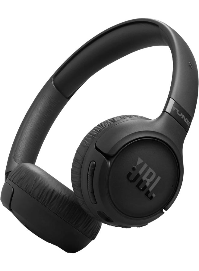 JBL Tune 680NC Wireless On-Ear Noise Cancelling Headphones with Hi-Res JBL Pure Bass & Spatial Sound, 76H Battery Life, Smart Ambient, Dual Mics, Bluetooth 6.0 Black