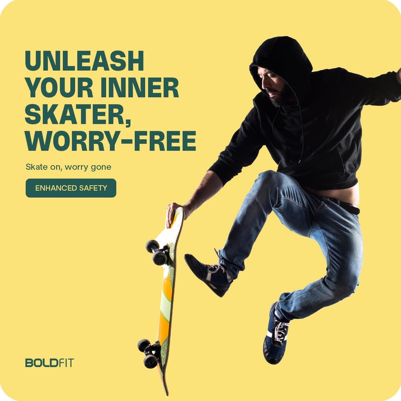 BOLDFIT Cycling Protection Kit, Skating Kit for Adult Skating Knee Guard & Elbow Pad for Boys, Girls Skating Knee Pad, Elbow Guard, Wrist Guard Kit Cycle Protection Kit for Men, Adults & Boys - Image 4